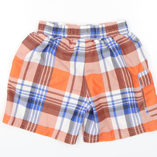Dunnes Stores Boys Multicoloured Plaid Polyester Bermuda Shorts Size 6 Years  Regular  - Swim Shorts