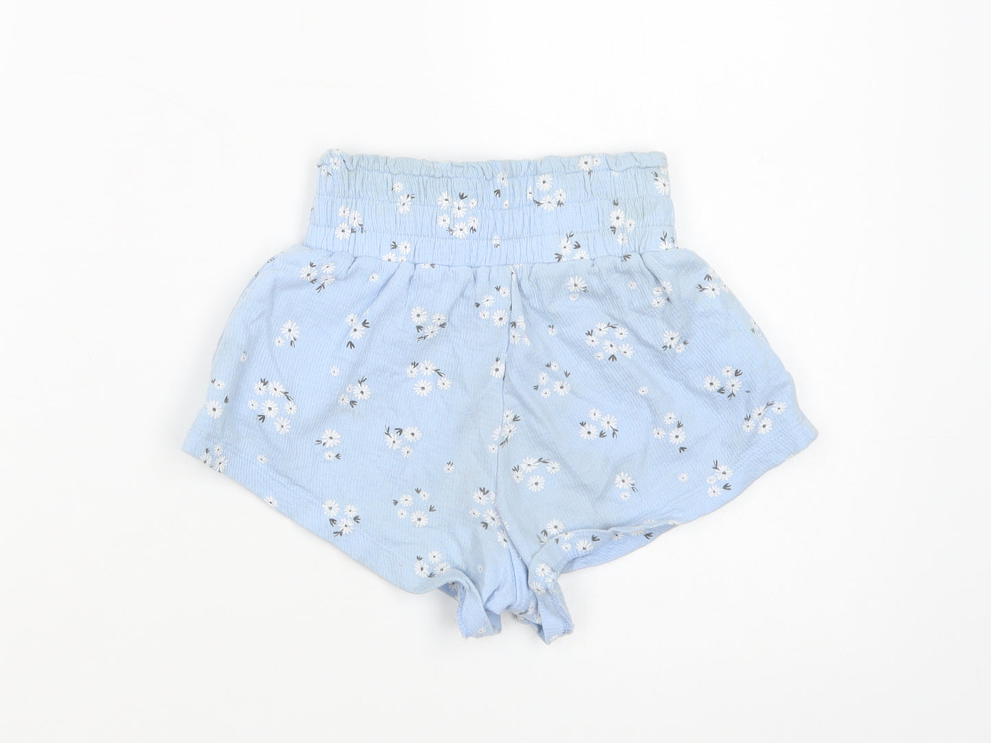George Girls Blue Floral Cotton Bermuda Shorts Size 5-6 Years  Regular