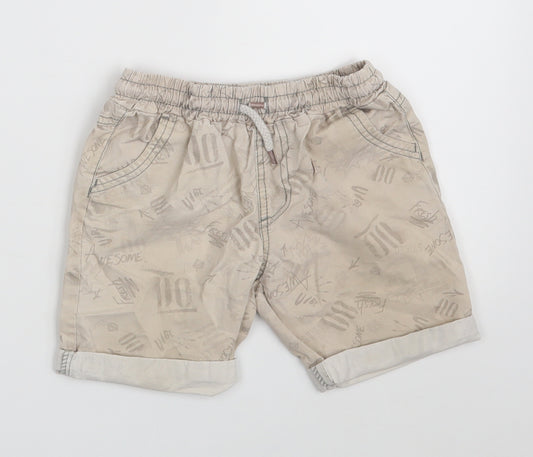 mrp Boys Beige  100% Cotton Chino Shorts Size 4-5 Years  Regular