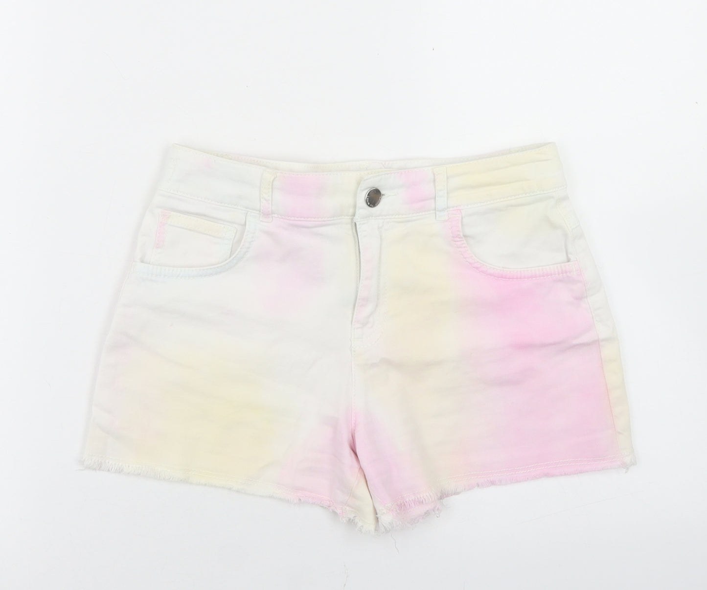 F&F Girls Multicoloured  Cotton Mom Shorts Size 12-13 Years  Regular Zip - Tie Dye