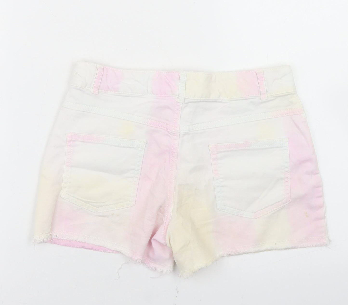 F&F Girls Multicoloured  Cotton Mom Shorts Size 12-13 Years  Regular Zip - Tie Dye