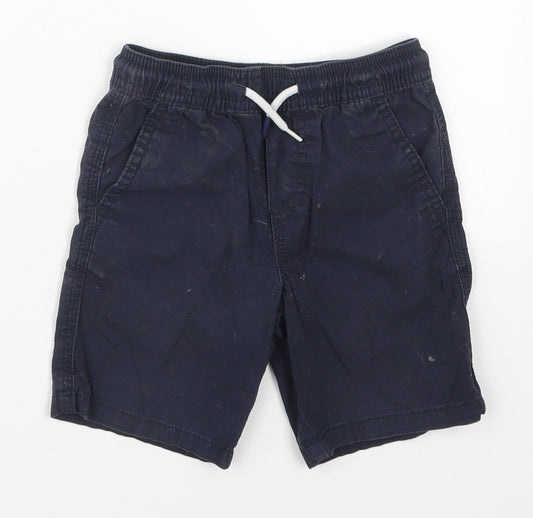 Primark Boys Blue  Cotton Bermuda Shorts Size 3-4 Years  Regular Drawstring