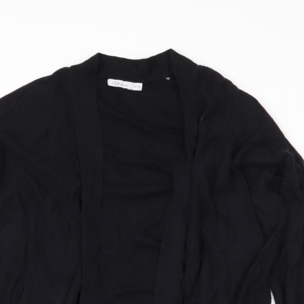 Reitmans Womens Black V-Neck  100% Cotton Cardigan Jumper Size XL