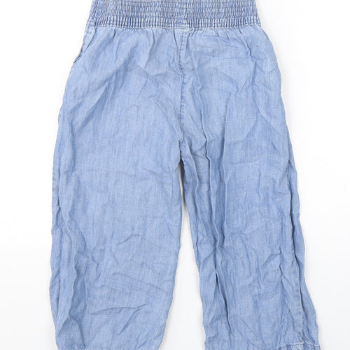 NEXT Girls Blue  Lyocell Carrot Trousers Size 9 Years  Regular