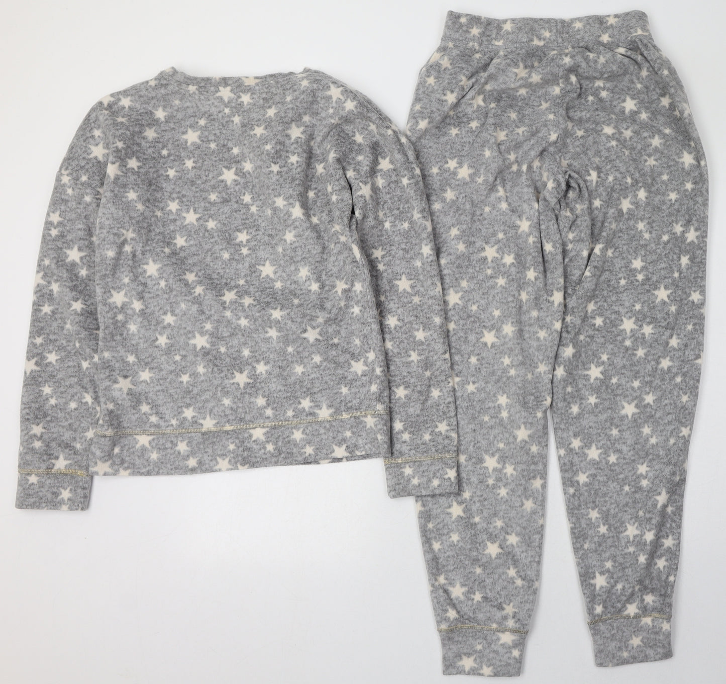 Marks and Spencer Womens Grey Geometric Polyester Cami Pyjama Set Size XS   - Star print