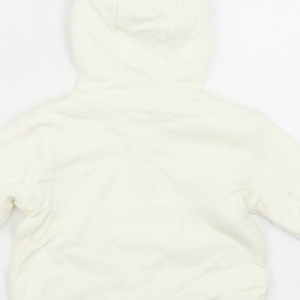 MINIMODE Girls White   Jacket  Size 3-6 Months   Snap - Scruffy Bear