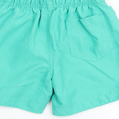 Primark Boys Green  100% Polyester Compression Shorts Size 2-3 Years  Regular Drawstring
