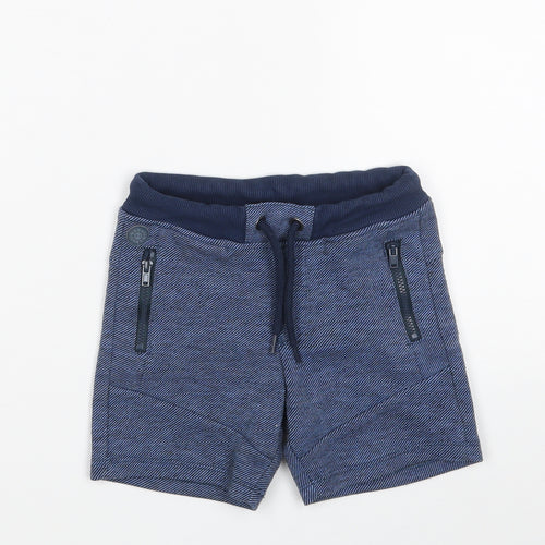 Boboli Boys Blue  Polyester Sweat Shorts Size 2 Years  Regular Drawstring