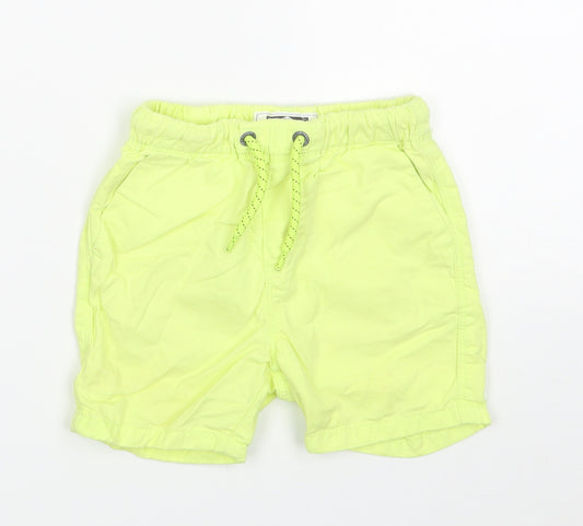 NEXT Boys Green  100% Cotton Chino Shorts Size 2 Years  Regular Drawstring