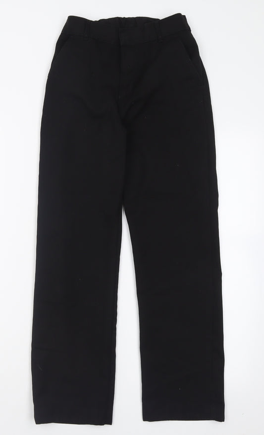 F&F Boys Black  Polyester Capri Trousers Size 12-13 Years  Regular Hook & Eye - School Wear