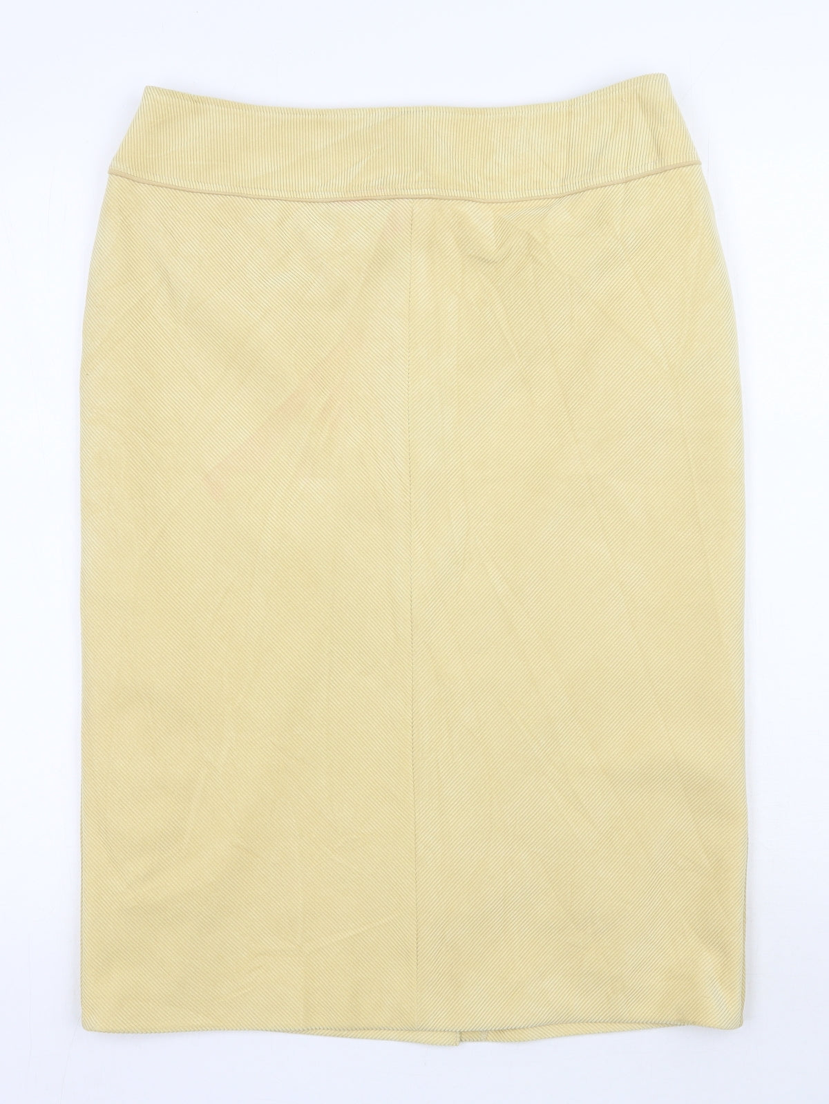 Gelco Womens Yellow  Polyester A-Line Skirt Size 14   Zip