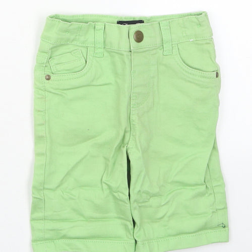 Denim Co Boys Green  Cotton Cropped Jeans Size 2-3 Years  Regular Button