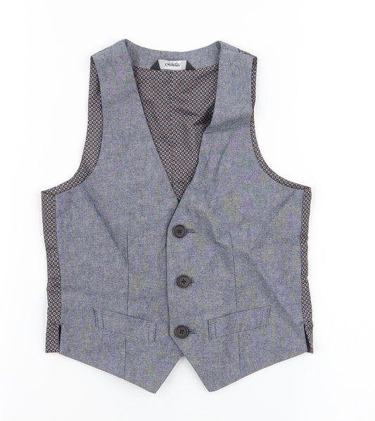 George Boys Grey    Waistcoat Size 3-4 Years  Button