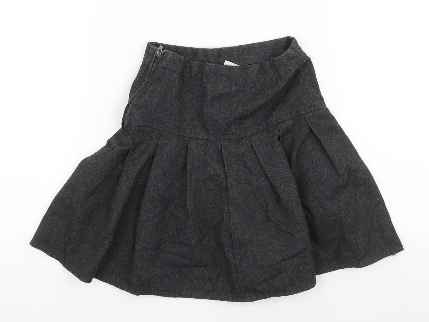 NEXT Girls Grey  Polyester Skater Skirt Size 6 Years  Regular Zip