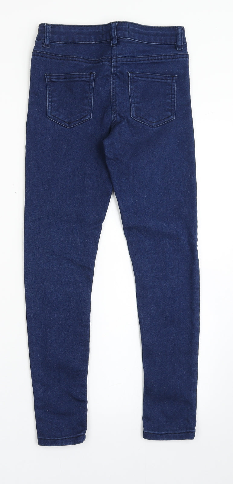 Dunnes Stores Girls Blue  Cotton Skinny Jeans Size 10 Years  Regular Button