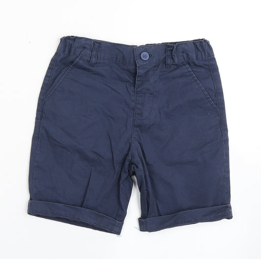 Primark Boys Blue  100% Cotton Chino Shorts Size 5-6 Years  Regular