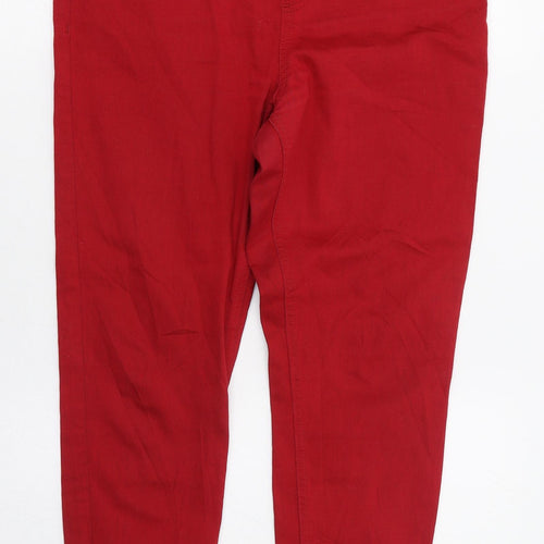 NEXT Womens Red  Cotton Jegging Leggings Size 10 L26 in