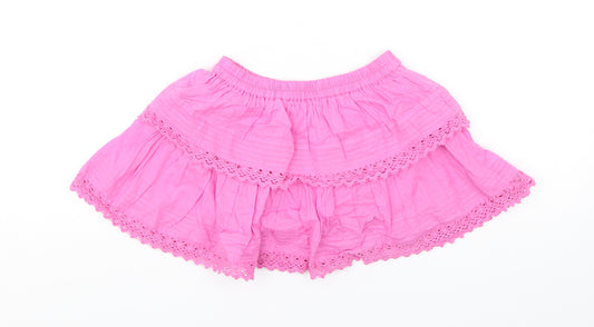 Dunnes Stores Girls Pink  Cotton Skater Skirt Size 5 Years  Regular