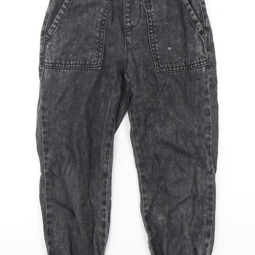 F&F Girls Black  Cotton Straight Jeans Size 5-6 Years  Regular