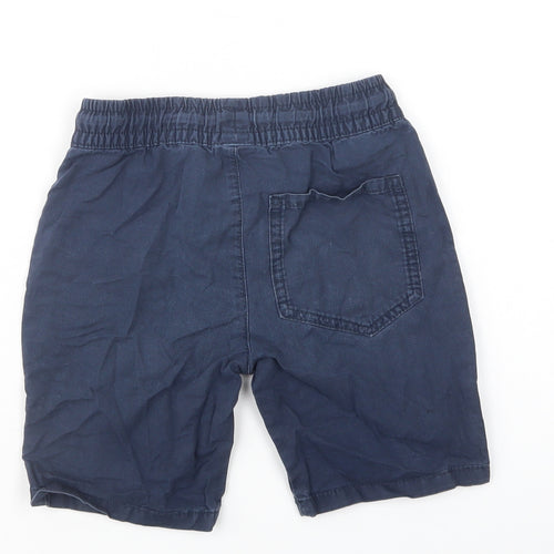 F&F Boys Blue  Cotton Chino Shorts Size 5-6 Years  Regular Drawstring
