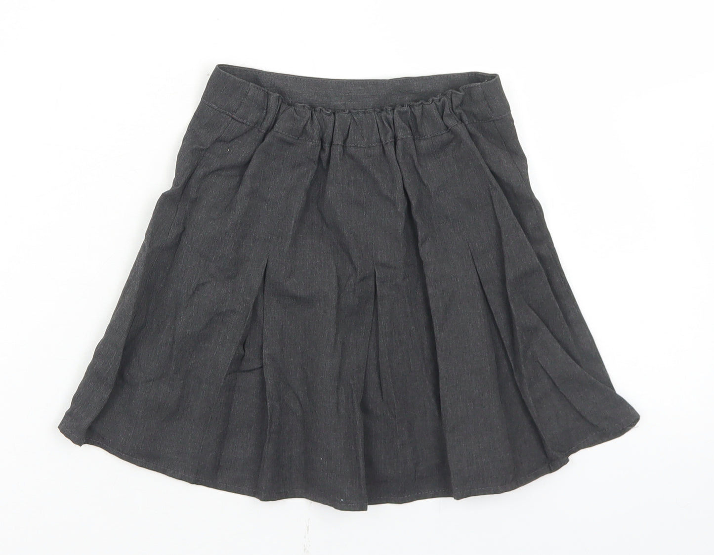 George Girls Grey  Polyester Pleated Skirt Size 3-4 Years  Regular  - School Wear