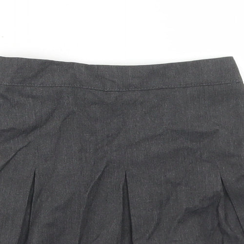 George Girls Grey  Polyester Pleated Skirt Size 3-4 Years  Regular  - School Wear