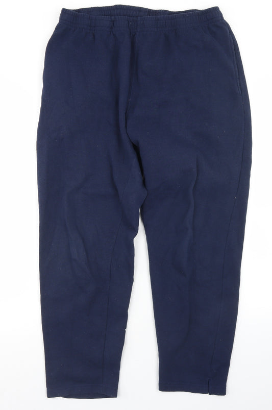 NY Sports Mens Blue  Polyacrylate Fibre Jogger Trousers Size M L26 in Regular