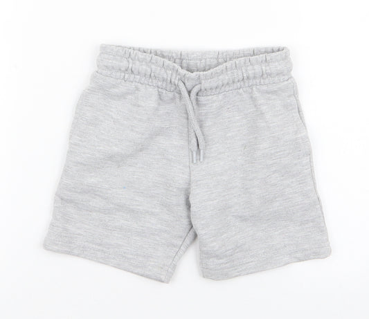 Dunnes Boys Grey  Cotton Sweat Shorts Size 3 Years  Regular Drawstring