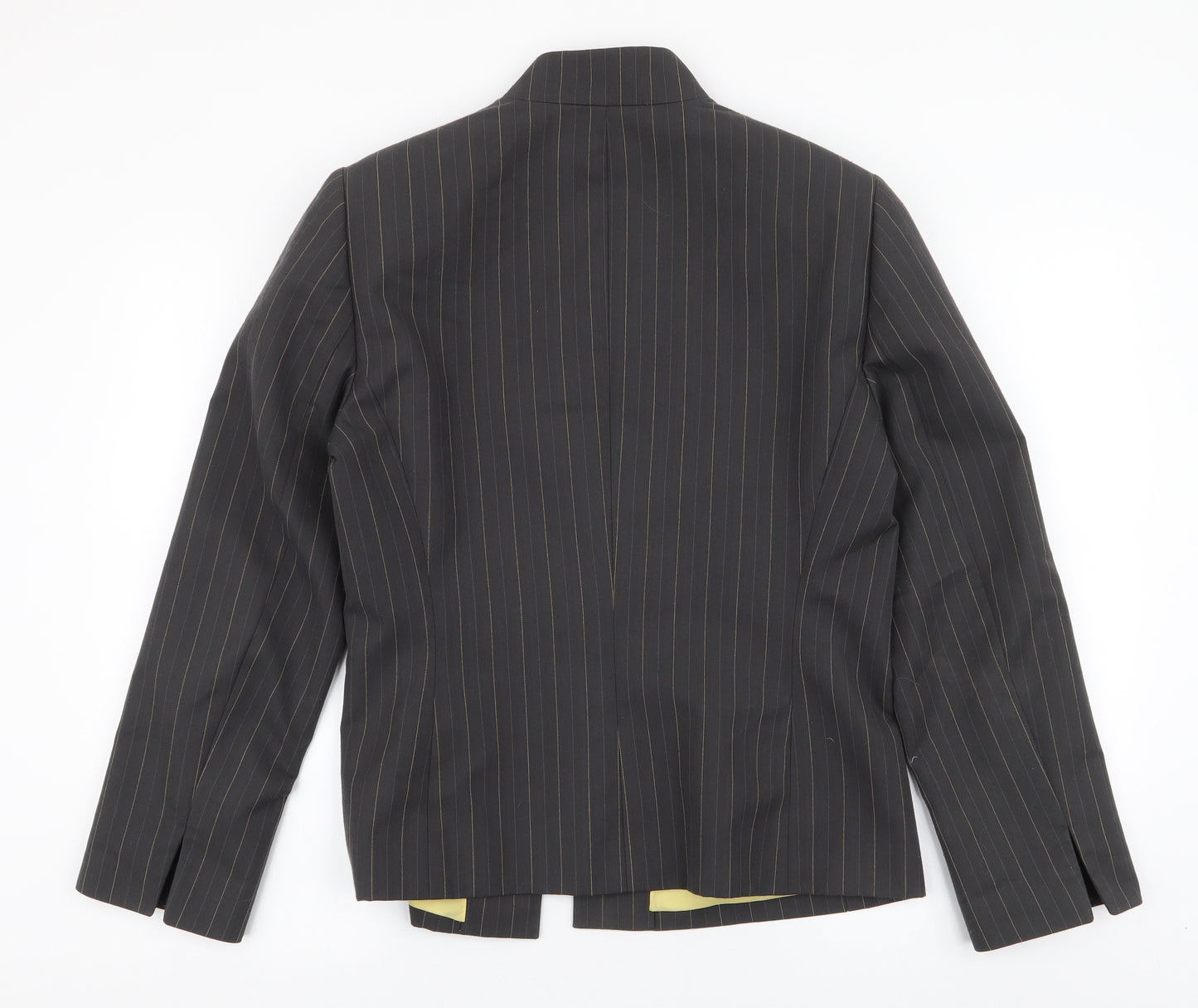 Kasper Womens Grey Striped  Jacket Blazer Size 12