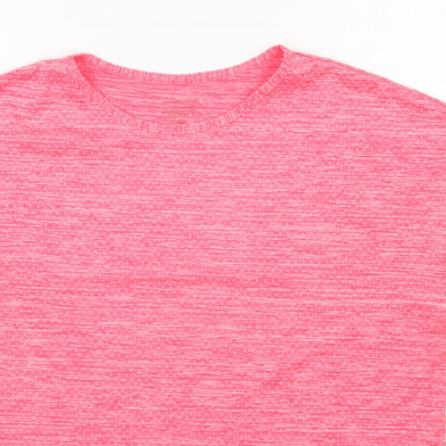 Dunnes Stores Womens Pink  Polyester Basic T-Shirt Size M Round Neck Pullover