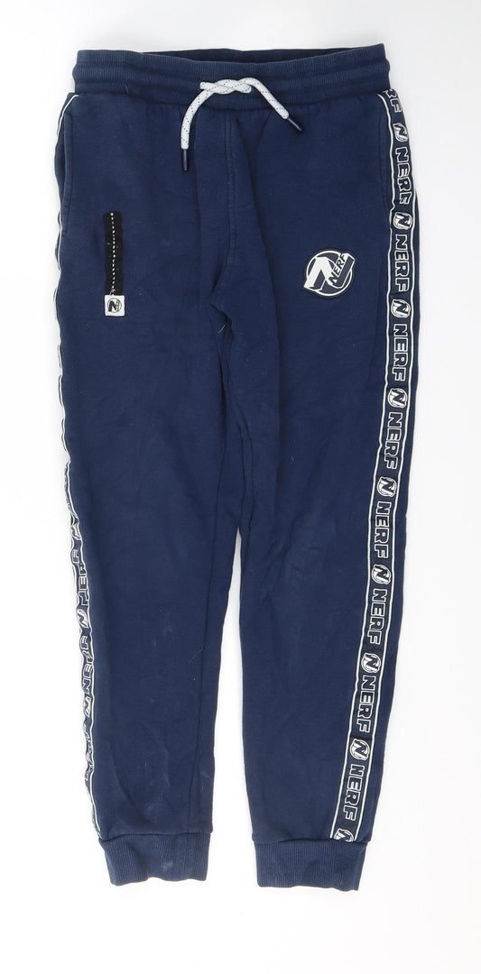 NERF Boys Blue  Cotton Sweatpants Trousers Size 9 Years  Regular Pullover