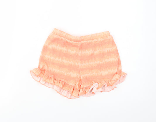 George Girls Orange Batik Cotton Sweat Shorts Size 5-6 Years  Regular