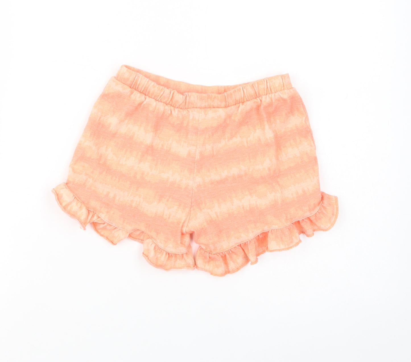 George Girls Orange Batik Cotton Sweat Shorts Size 5-6 Years  Regular