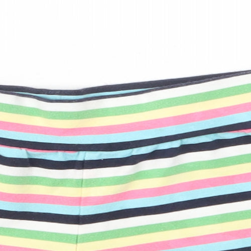 Gap Girls Multicoloured Striped Cotton Sweat Shorts Size 3 Years  Regular