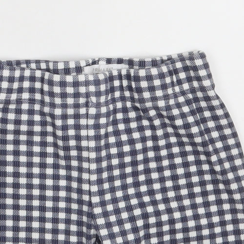 Primark Girls Blue Geometric Cotton Compression Shorts Size 6-7 Years  Slim