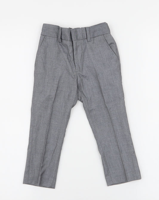 NEXT Boys Grey  Polyester Dress Pants Trousers Size 3 Years  Regular Zip