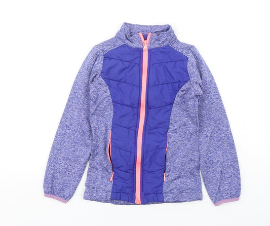 Dunnes Stores Girls Blue   Windbreaker Jacket Size 5-6 Years  Zip