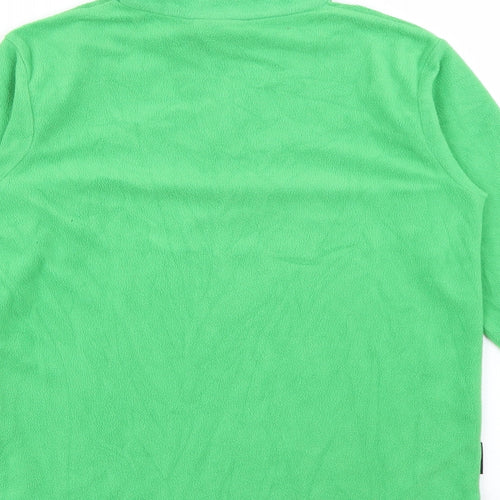 Trespass Boys Green High Neck  Polyester Pullover Jumper Size 9-10 Years  Zip