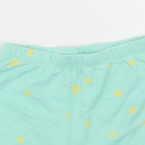 NEXT Girls Blue Geometric Cotton Sweat Shorts Size 6-7 Years  Regular  - Star Print