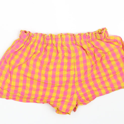 NEXT Girls Pink Check 100% Cotton Skimmer Shorts Size 11 Years  Regular