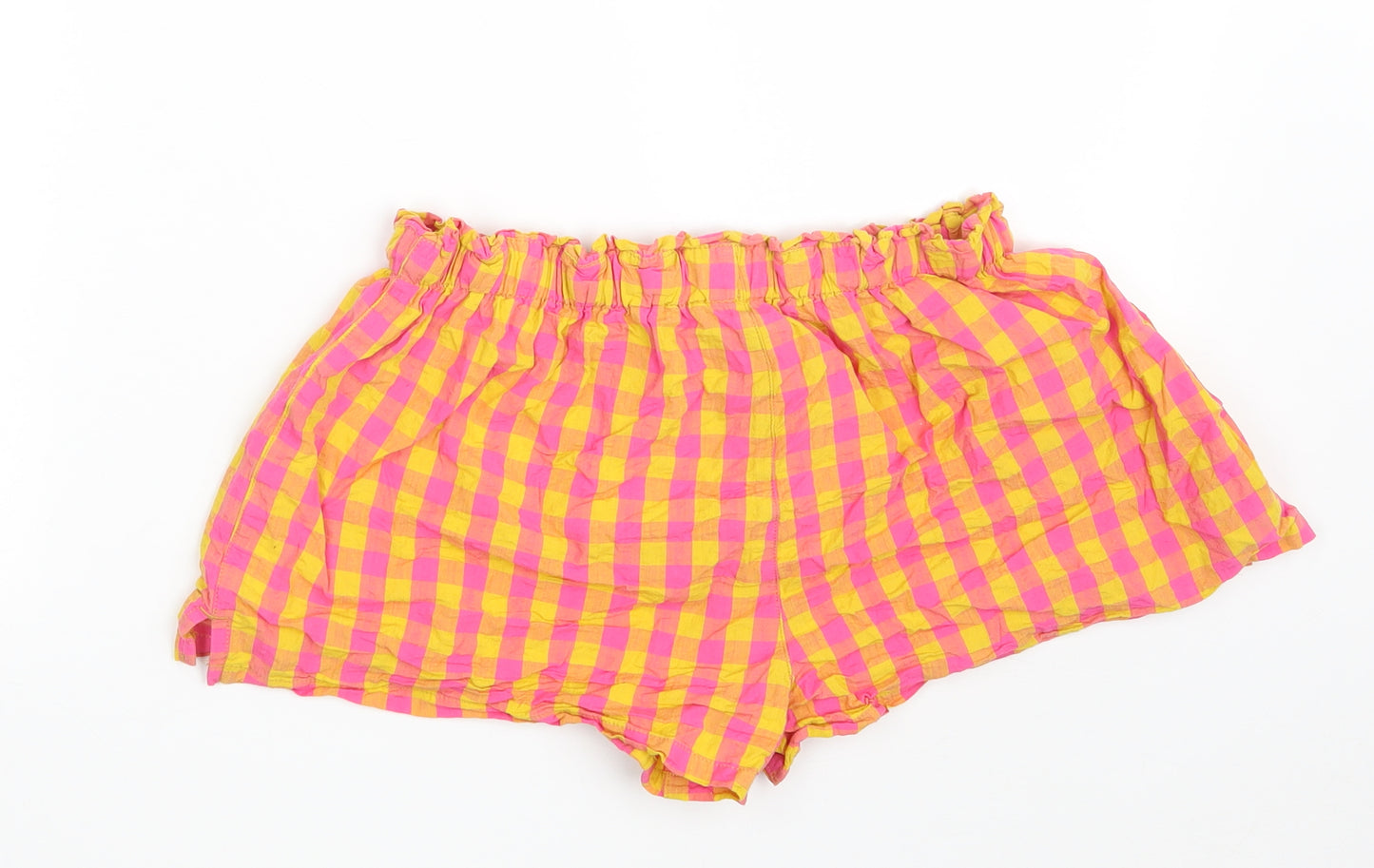 NEXT Girls Pink Check 100% Cotton Skimmer Shorts Size 11 Years  Regular