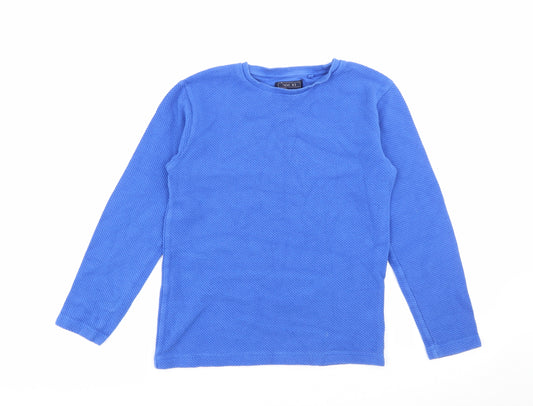 NEXT Boys Blue Crew Neck  Cotton Pullover Jumper Size 11 Years