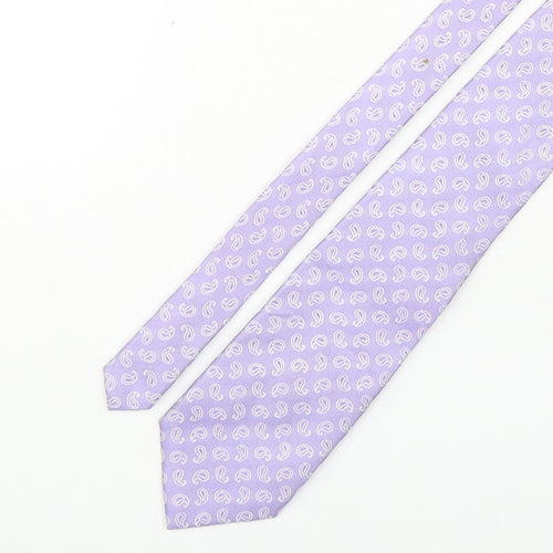 Hawes & Curtis Mens Purple Paisley Silk Pointed Tie One Size