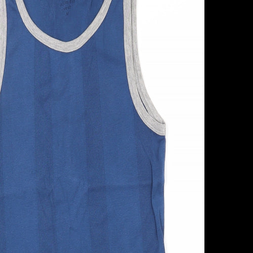 NEXT Mens Blue  100% Cotton Pullover Tank Size M Scoop Neck Pullover