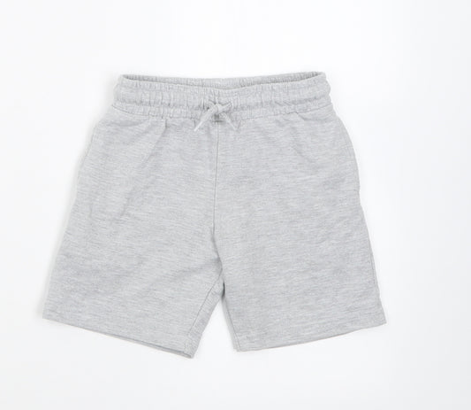 Dunnes Stores Boys Grey  Cotton Sweat Shorts Size 4-5 Years  Regular Tie