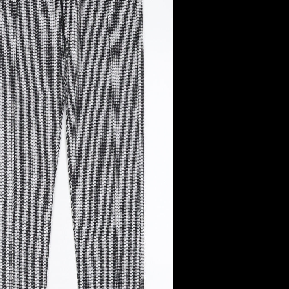 H&M Girls Black Plaid Polyester Capri Trousers Size 12-13 Years  Regular Zip
