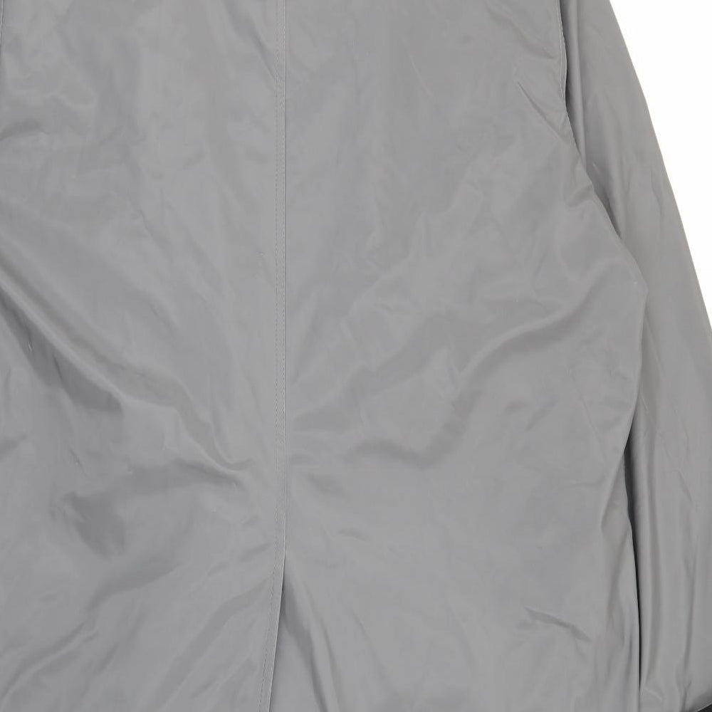 DENNIS Womens Grey   Rain Coat Coat Size L  Zip