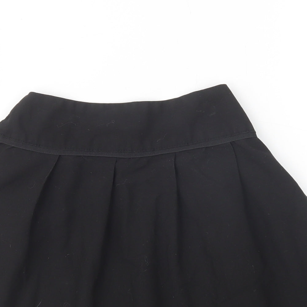 TU Girls Black  Polyester Pleated Skirt Size 7 Years  Regular  - School Wear