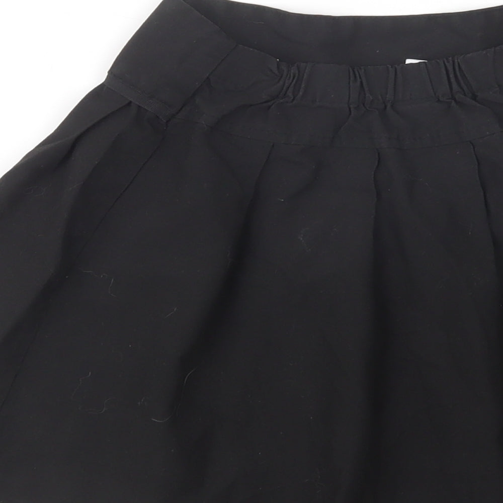 TU Girls Black  Polyester Pleated Skirt Size 7 Years  Regular  - School Wear