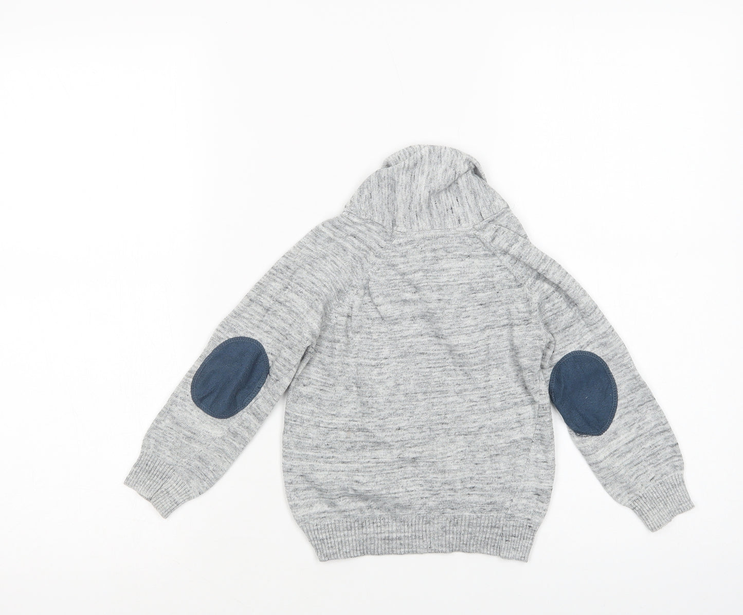 Primark Boys Grey Collared  Acrylic Pullover Jumper Size 2-3 Years  Pullover